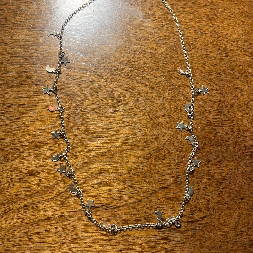 star and moon necklace gold
